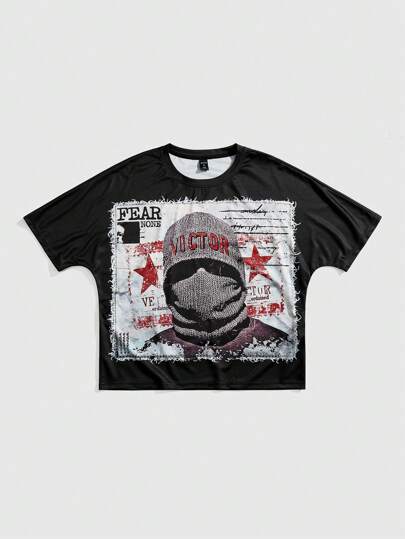 Men's Summer Casual Slogan Print Short Sleeve T-Shirt