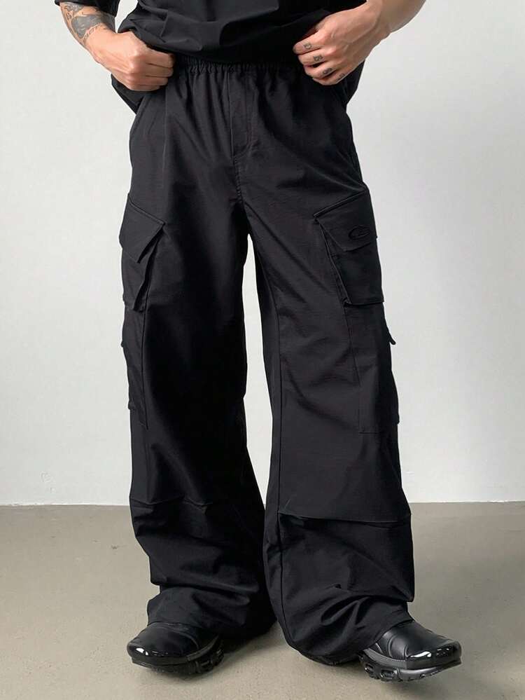 Men's Spring Plain Dark Color Cargo Pants Men Joggers