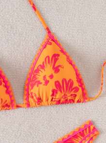 Swim Mod Springbreak Floral Print Tankini Swimsuit For Summer Beach Vacation