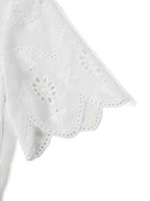 Gownix Women's Elegant Eyelet Embroidery White Blouse,Summer Holiday Tea Party Outfits For Vacation,Beach Resort Wear,Wedding Guest Graduation Birthday Dress - White - View 6
