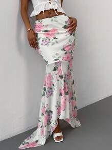 Chiquease 女士优雅花卉印花A字裙 - 彩色 - 查看 4