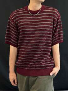 DAZY Men's Multicolor Striped Knit Sweater, Summer - Multicolor - View 4