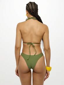 SUMWON WOMEN Costume da bagno monokini con taglio, applicazione di stelle, design con lacci sulla parte anteriore, ideale per spiaggia, vacanza, resort, feste in piscina