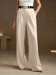 MOTF PREMIUM Pantaloni con pince e cintura