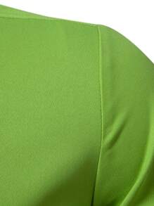 Calvornis Áo sơ mi nam dài tay màu trơn, thời trang cho mùa hè, áo sơ mi nam ôm sát, áo sơ mi nam màu xanh lá cây, áo sơ mi nam màu xanh lá cây, áo sơ mi nam ôm sát, áo sơ mi nam màu xanh lá cây tươi sáng, cho mùa thu - màu xanh lá - Xem 6