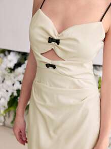 MOTF Soiréza Abito canotta con decorazione a fiocco arricciato