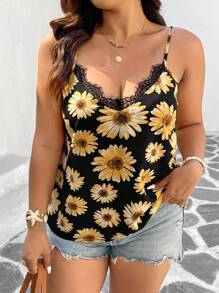 SHEIN VCAY Top/Camiseta sin mangas de moda talla grande, adecuado para el verano