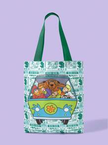 SCOOBY-DOO X SHEIN Bolso de tela versátil y lindo con estampado de perro de dibujos animados para mujeres - Multicolor - Ver 1