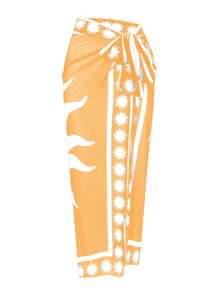 Swim Oasis 2025 Women New One-Piece Swimsuit With Printed Mesh Long Skirt, Beach Resort Summer Casual Swimwear Set - Multicolor - View 5