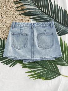 Breezaya Denim Mini Skirt, Fashionable For Summer