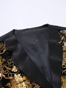 Manfinity AFTRDRK Men's Black And Gold Vest, Fashionable For Formal Occasions