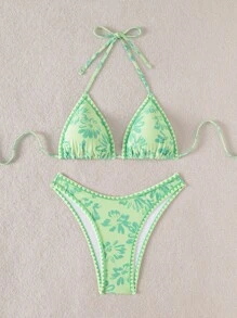 Swim Mod Springbreak Vacation Floral Printed Tankini Swimsuit For Summer - Multicolor - View 5