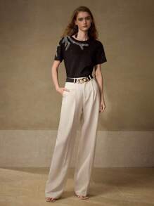 MOTF PREMIUM Pantaloni con pince e cintura