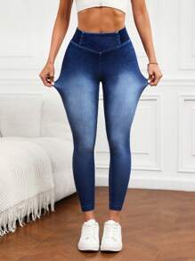Flexra Jeans casuales y versátiles de cintura elástica y silueta ajustada para mujer