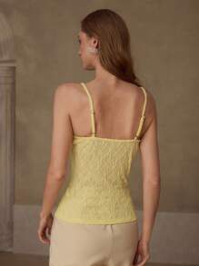 MOTF PREMIUM TEXTURED FLORAL PATCHED CAMI TOP