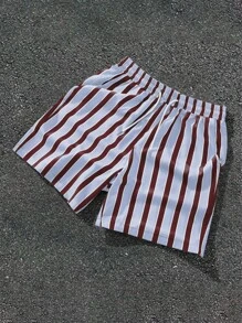Manfinity RSRT Quần short nam cạp chun kẻ sọc rộng rãi Quần áo nam Quần short nam Bộ quần short nam Quần short nam Quần short nam Thường ngày - Màu xanh nhạt - Xem 4