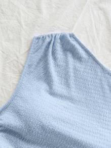 Soleia Áo crop top ngắn cổ bất đối xứng in họa tiết hoa 3D màu vàng mù tạt cho kỳ nghỉ lễ hội âm nhạc mùa hè - Nhiều màu - Xem 6