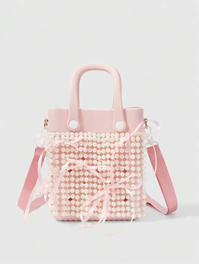 Kawaii Damen Kunstperlen Handtasche, modisch für den täglichen Gebrauch