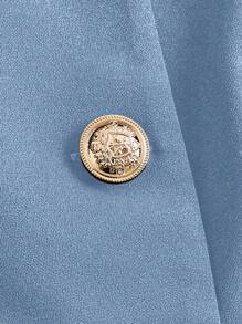 SHEIN 休闲优雅简约少女通勤上衣和裤子两件套