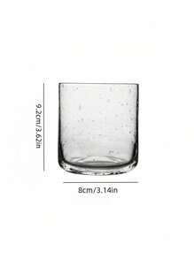 Cirelle 1pc Textured Glass Cup For Sparkling Water Creative Homemade Carbonated Drinkware Perfect For Fitness Party Favors Healthy Lifestyle, New Year, Christmas Party, Party Use, Family Dining, Housewarming Gift, High-End Cafe Supplies, Back To School Use, Dorm Essentials - Multicolor - View 4