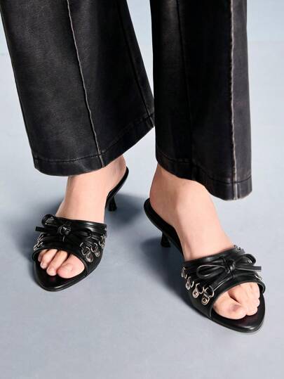 CUCCOO GRLICON Women's High Heel Sandals, Y2K Style, Punk Rock, Biker, Cool Girl, Suitable For Halloween, Christmas, Party