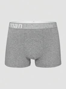 Manfinity Underwear&Sleepwear Basics Mutande da uomo confortevoli e morbide con patch a motivo di lettere, vita elastica