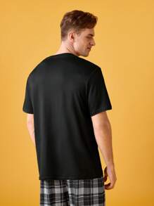 NotGurli Parte superior de pijama casual y básico para hombre