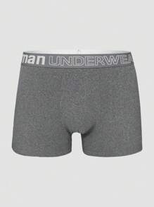 Manfinity Underwear&Sleepwear Basics Mutande da uomo confortevoli e morbide con patch a motivo di lettere, vita elastica