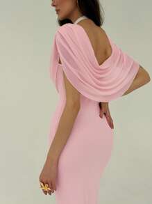 Aloruh 女士纯色褶皱优雅长裙，适合夏季