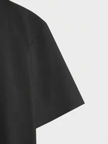 RueChic T-shirt décontracté d'été pour homme, col rond, manches courtes, motif lettre