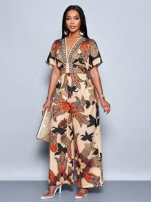 SOLERSUN Monos de mujer para verano con mangas tipo murciélago y estampado de cadena