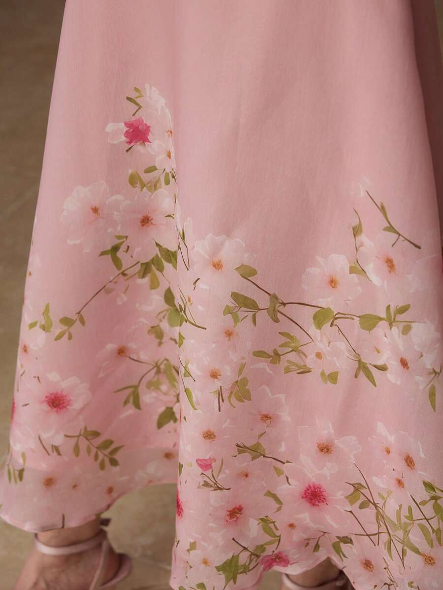 MOTF PREMIUM FLORAL PRINT ZIPPER SKIRT