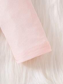 Baby Girl Letter Print Bodysuit & Butterfly Print Pants 2Pcs Set - Pink - View 6