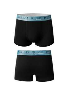 SHEIN Set de 5 calzoncillos tipo bóxer para adolescentes de moda minimalista y transpirables, apropiados para el verano - Multicolor - Ver 7