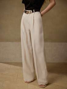 MOTF PREMIUM Pantaloni con pince e cintura