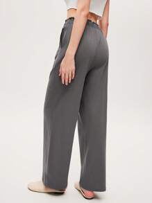 LUVLETTE Autumn And Winter Soft 100% Pure Cotton Wide Fit Women Lounge Bottom Airy Pajama Pants Pajama Style Trousers Pants With Pockets Lingerie As Outerwear Fall Pajamas - Dark Grey - View 6