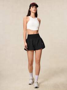 OutZeal Woman Breathable Tech Fabric Sweat Wicking Pocket Tummy Control Running Shorts