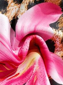 Swim Mod 女士夏季抹胸性感紧身印花度假泳衣上衣 - 彩色 - 查看 4