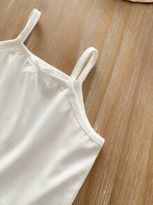 4 Packs Baby/Toddler Girl White Tank Tops, Versatile & Cute Casual Wear For All Occasions In Summer - White - View 5