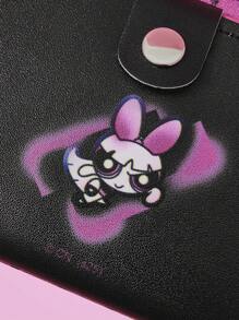 THE POWERPUFF GIRLS X SHEIN Blossom Printed Fashionable Pink Card Holder