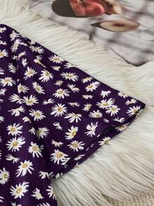 SHEIN LUNE 大码短袖 A 字连衣裙，带雏菊纽扣装饰，清新可爱的风格 女士夏季服装 圣帕特里克节服装 复活节夏季服装 女士春季服装 海滩圣帕特里克节服装 女士复活节休闲套装 女士夏季度假服装 复活节狂欢服装 节日波西米亚风女装 女士乡村服装 女士乡村音乐会服装 女士春季服装 女士夏季服装 女士西部服装