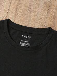 INAWLY 女士夏季休闲纯色短袖T恤，百搭休闲上衣