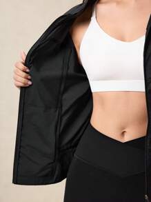 OutZeal WeatherProof-Air Water-Resistant UPF50+ Lightweight Stand Collar Jacket Women For LightRain With Zipper Pockets Athletic Workout Running