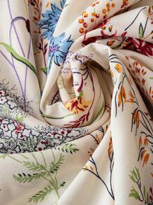 Breezaya Women's Elegant Casual Print Cinched Waist Spaghetti Strap Long Dress