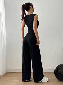 SHEIN Unity 方领休闲紧身连衣裤，适合所有季节