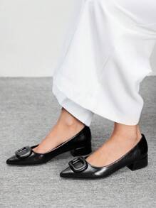 CUCCOO BIZCHIC New Vintage Fashion Versatile Minimalist Commuting Shoes For Women - Black - View 3