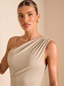 Women Midi Dresses - Apricot - View 5