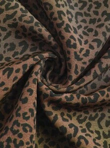 SHEIN PETITE CURVE Plus Size Casual Vacation Side Slit Drawstring Waist Petite Slimming Skirt Fall Cloth For Women - Brown - View 7