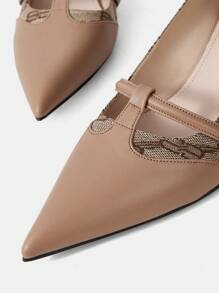 MOTF PREMIUM GIÀY CAO GÓT MŨI NHỎ KHAKI, GIÀY CÔNG SỞ CỔ ĐIỂN SANG TRỌNG DÀNH CHO NỮ - Màu Khaki - Xem 6