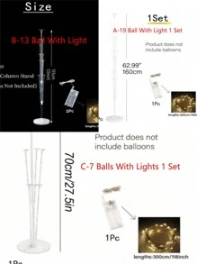 SHEIN 乳胶气球 - 12英寸（72个装） - 适合任何活动 - 白色 - 查看 7